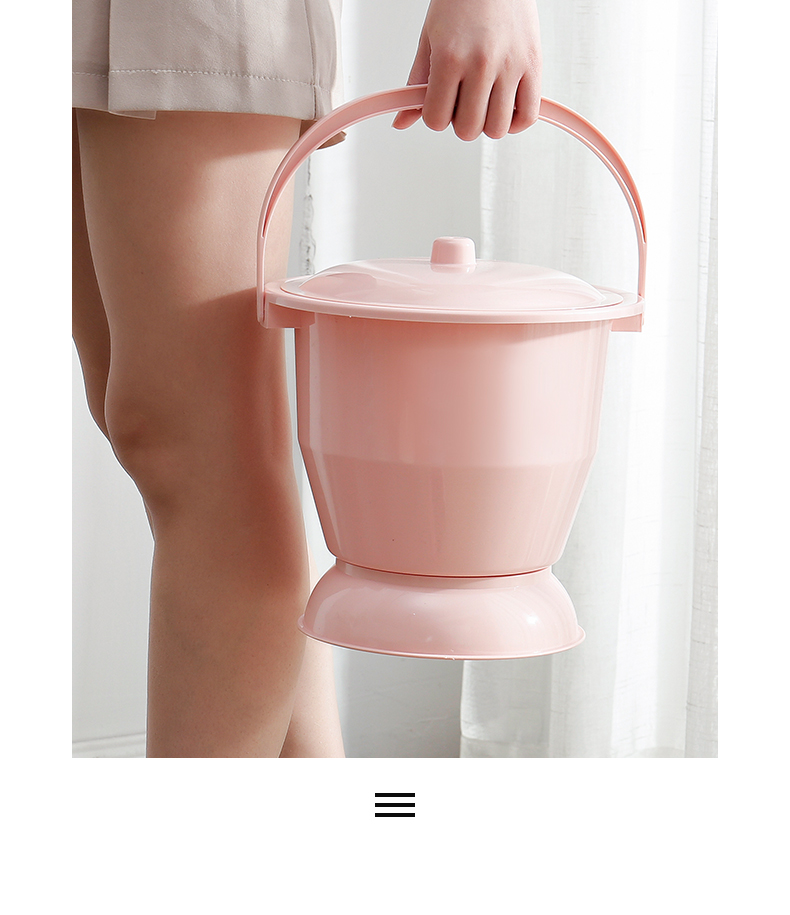 大号孕妇尿桶室内大人老人家用加厚带盖加高小便桶坐便器臭痰盂中号