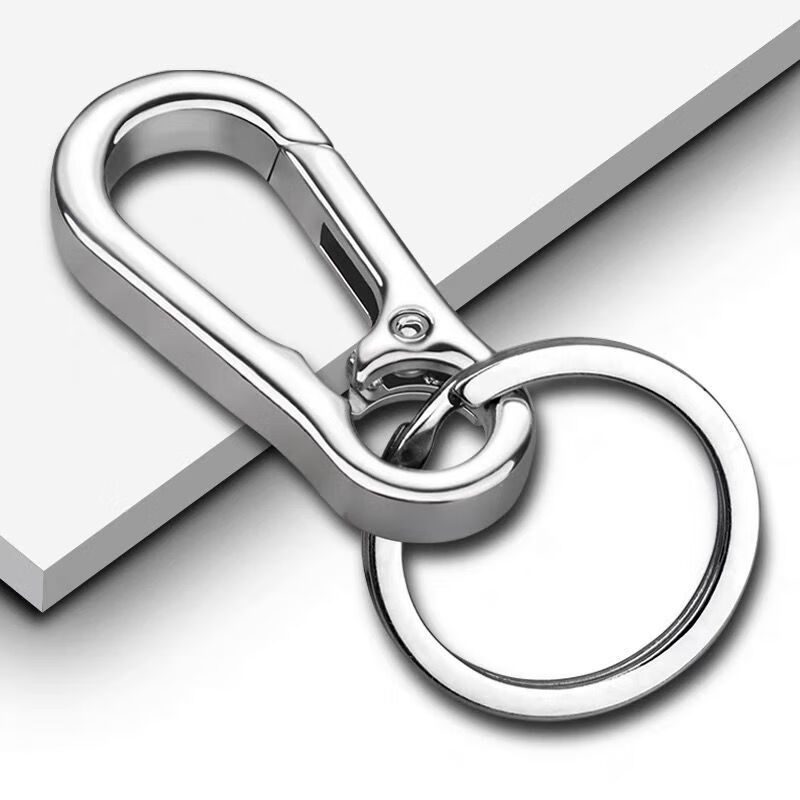 钥匙扣挂件男个性不锈钢钥匙圈防丢钥匙链女简约钥匙环扣挂钩全金属