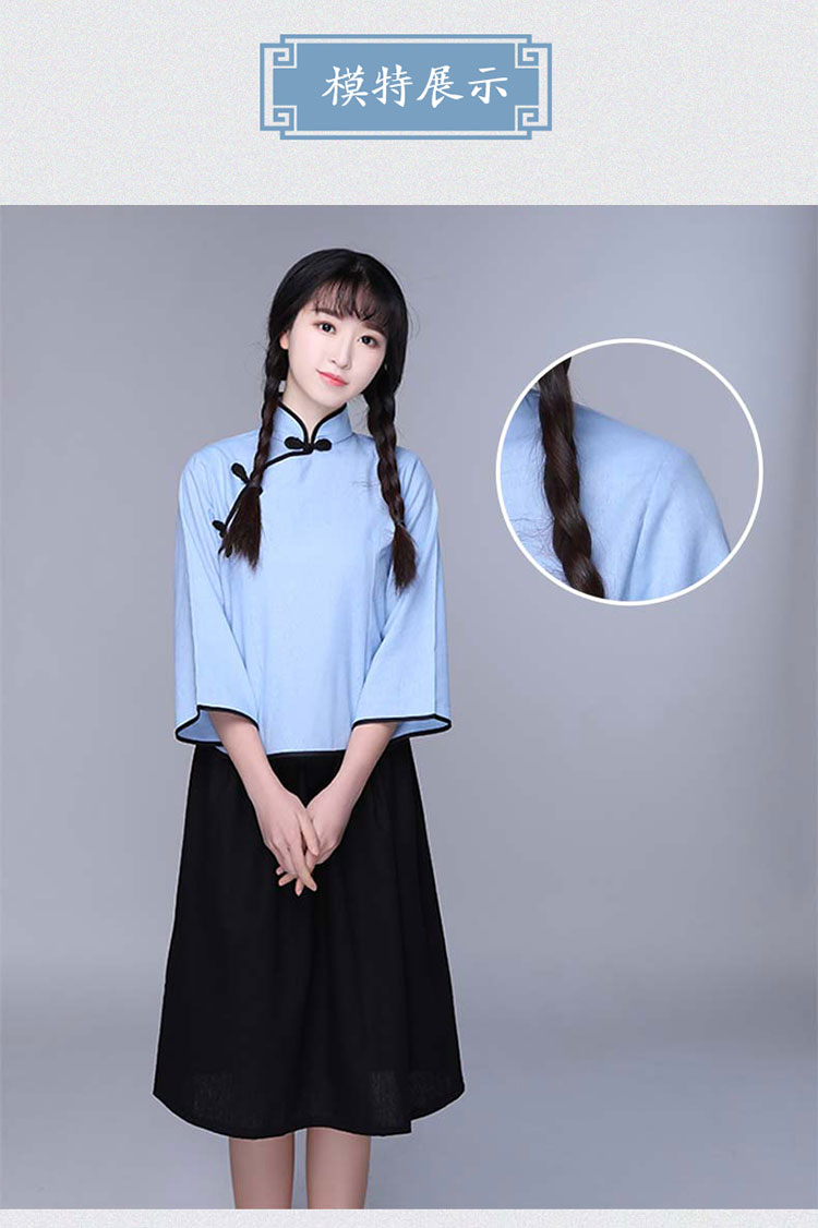 中山服装男青年民国校服社会黑中山装男学生五四大合唱服装演出民国风