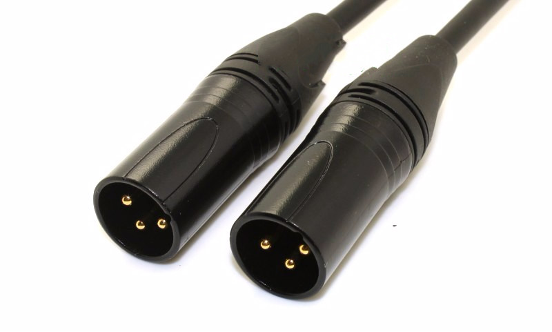 卡侬公对母延长线话筒麦克风调音台音响平衡xlr卡农音频线黑色镀金母