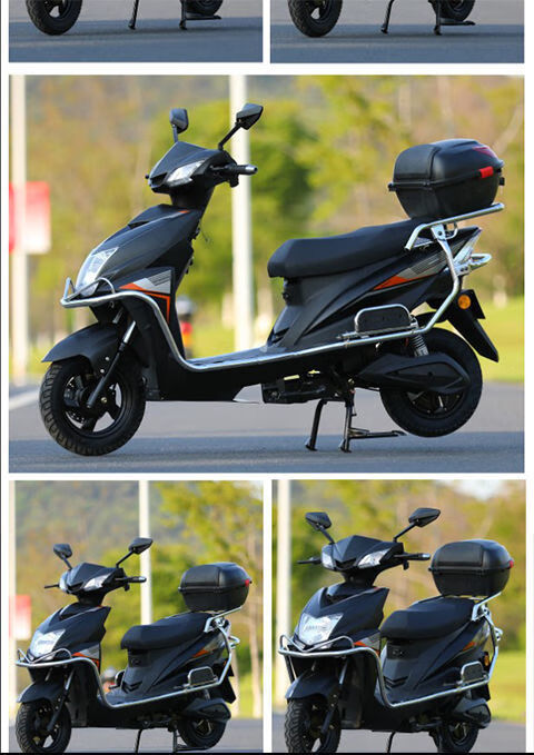 尚领电动车大功率爬坡王电动摩托车电动踏板车长跑王黑分红下单送护杠