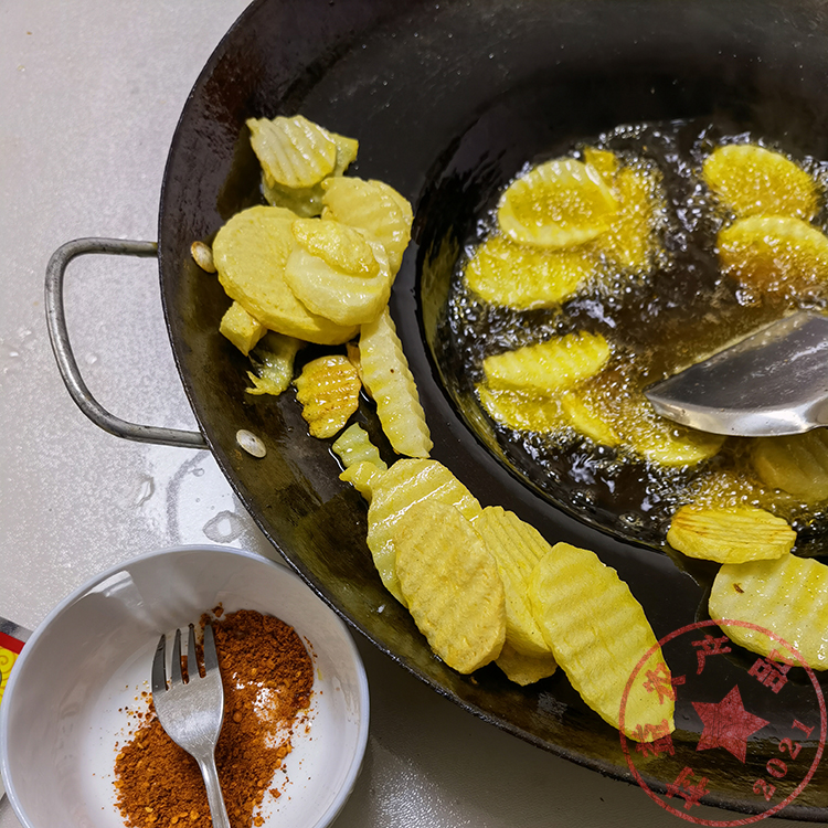 贵州烙锅的锅烙锅不粘锅炸土豆洋芋锣锅不锈钢特贵州加厚家用商用凹形