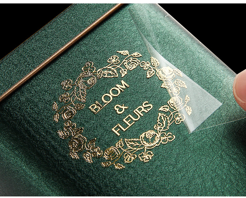 uv转印贴定制商标logo金属水晶标贴转移烫金烫银透明转印贴纸茶叶感压