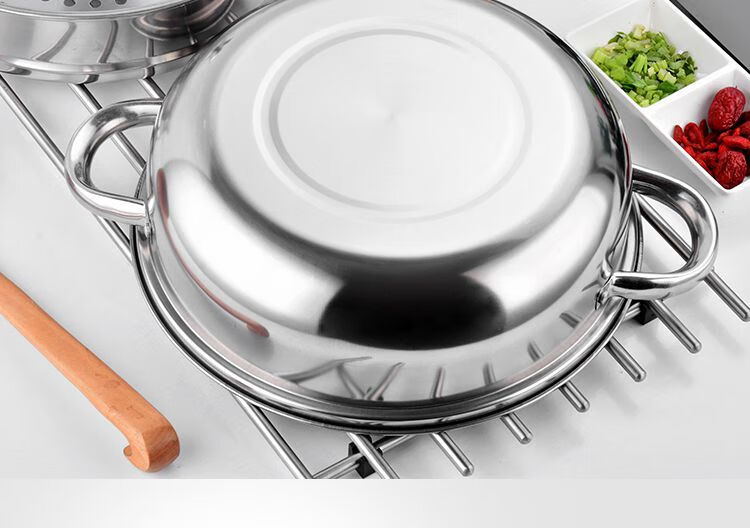 九阳同款1层蒸馍锅加厚1层钢筋锅1层家用304不锈钢蒸锅28cm1层煤气灶