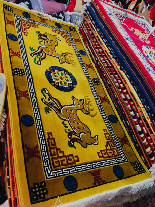 藏式地毯藏毯藏族民族风纯羊毛地毯新西兰羊毛卡垫罗汉床边卧室床边同