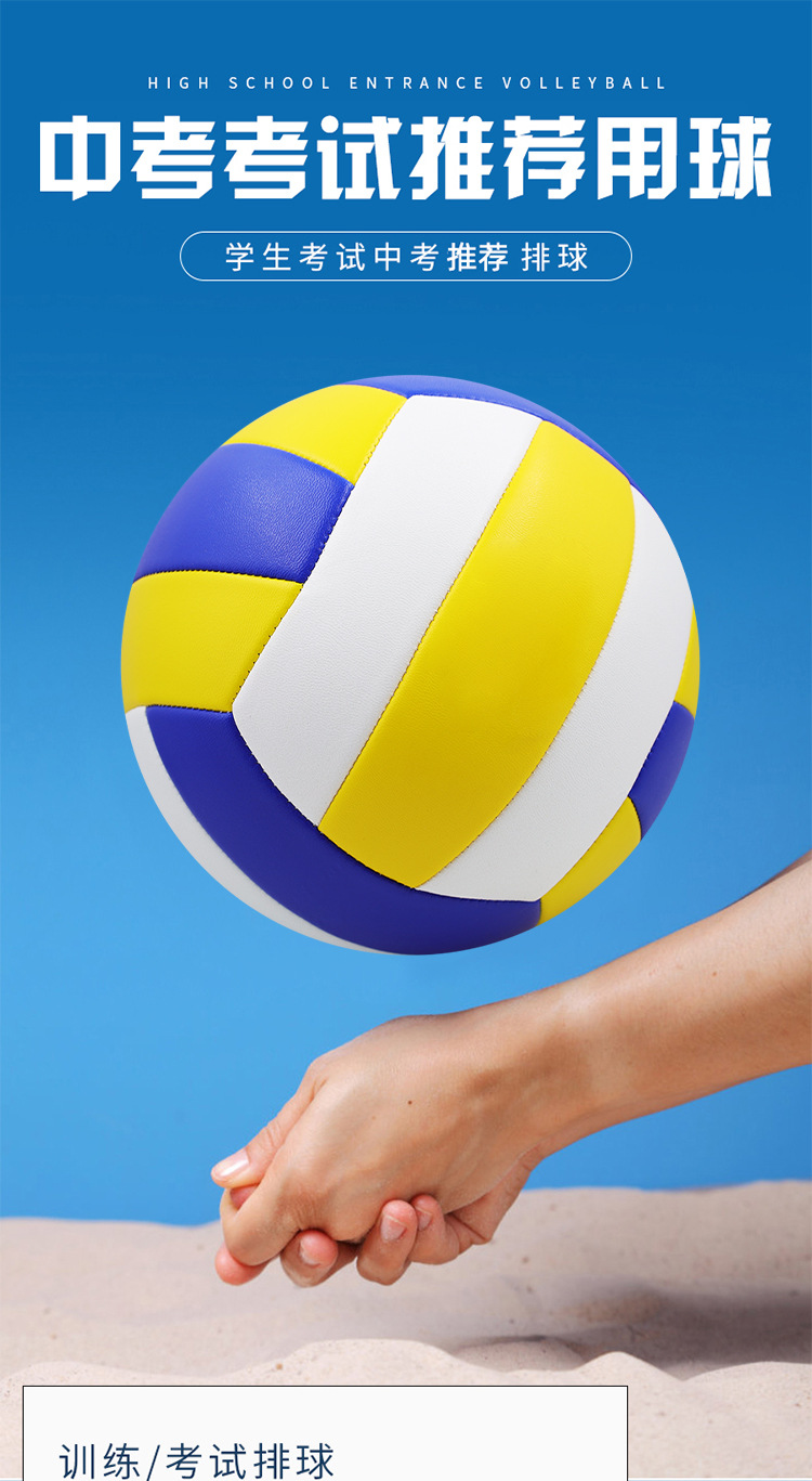 浪起排球中考专用pu贴皮排球5号小学生中考专用球充气软式初中生训练