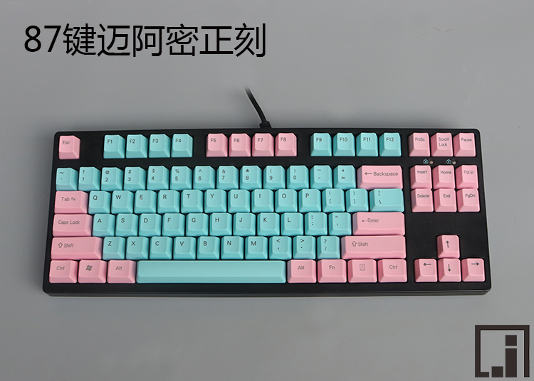 小米mi智选通用pbt灰蓝dolch复古妖姬键帽filco87104键彩虹霜蓝情人节