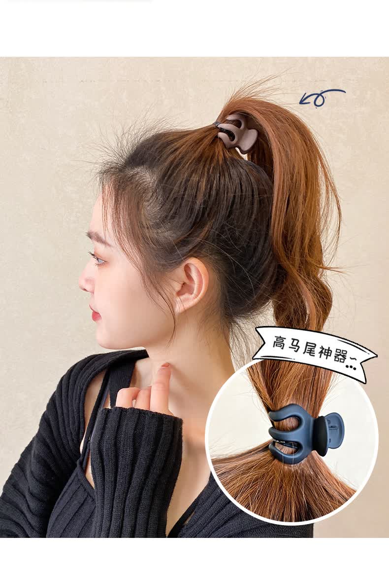 金晨小抓夹女高马尾发夹固定神器刘海爪夹后脑勺发卡鲨鱼夹子头饰团购