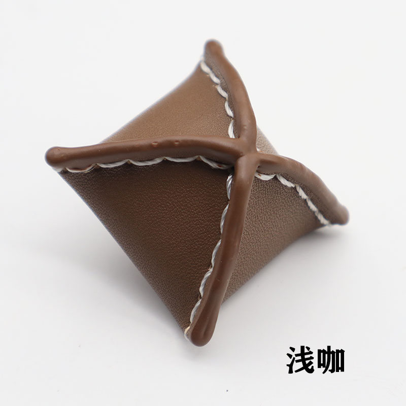 四角纽扣异形男女风衣皮衣大衣皮扣皮草外套方形粽子扣子奶白一粒装