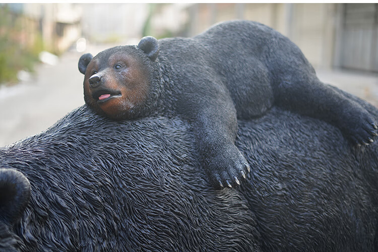 仿真动物黑熊摆件户外模型森林摆设装饰公园草坪景区园林景观雕塑大号