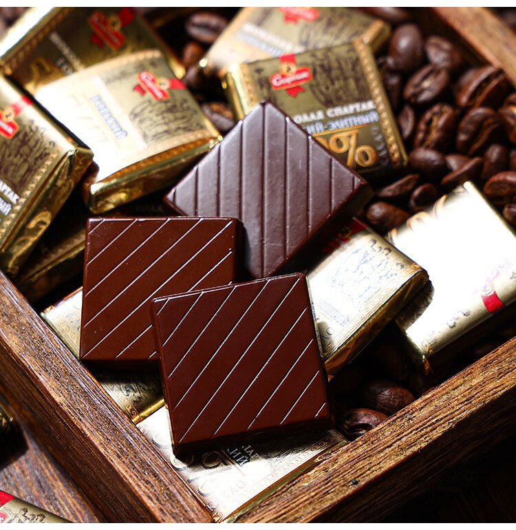俄罗斯网红黑巧克力纯可可脂每日黑巧苦巧原装进口食品袋装零食90可可