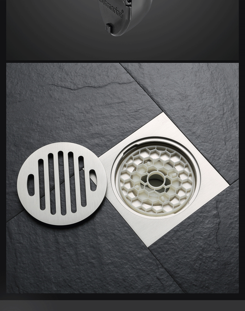 黑色地漏全铜臭卫生间淋浴房大排量沐浴排水槽虫长条型黑色淋浴地漏