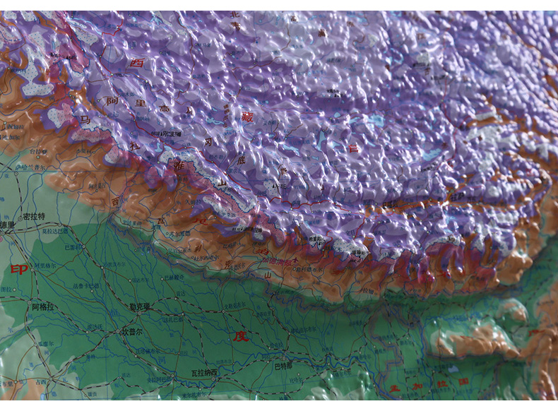 中國地形圖約11米x08米3d凹凸三維立體地圖掛圖直觀地形地貌地理教學