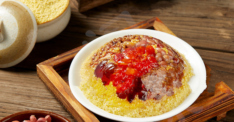 陕西特产红枣糜子甜饭甜食家宴酒店饭店速食半成品菜加热即食红枣糜子