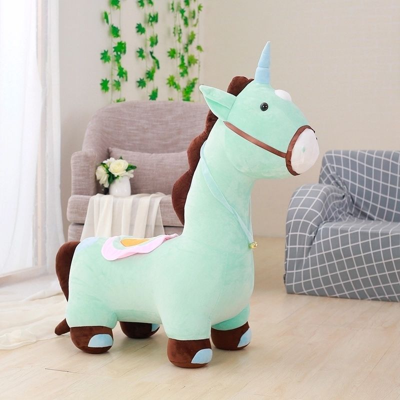 小马玩偶可爱独角兽小马公仔毛绒玩具大号可以坐的卡通玩偶儿童节生日