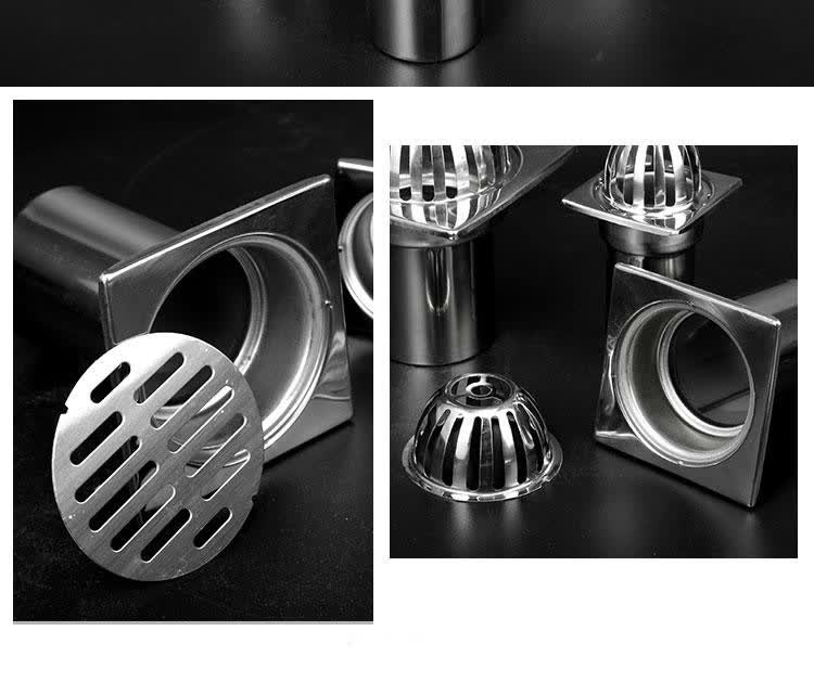 不锈钢户外地漏87型雨水斗防阻塞天台阳台地漏花园防堵地漏盖定制3寸