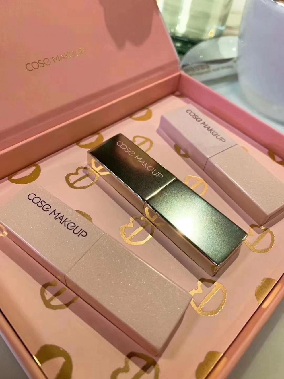 蔻赛护肤品套装蔻赛口红一盒3支3色陈乔恩同款单只001变色唇膏