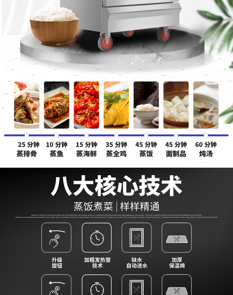 商用破壁机大功率大容量蒸饭柜节能商用电蒸箱蒸包子大米馒头全自动
