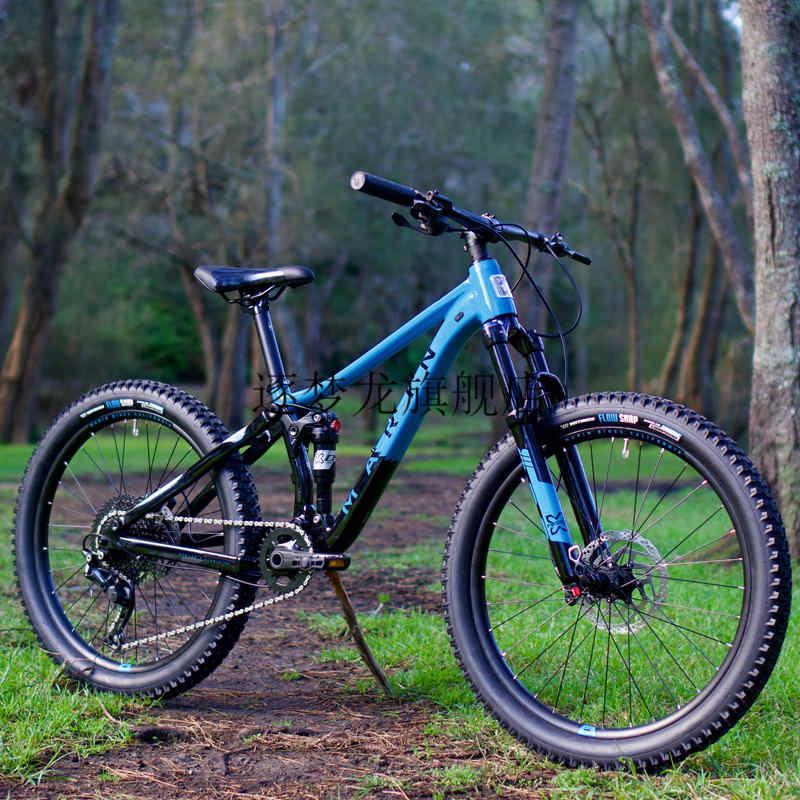 【】美国软尾车青少年越野山地车林道软尾前后气叉rz jr24/26寸美国