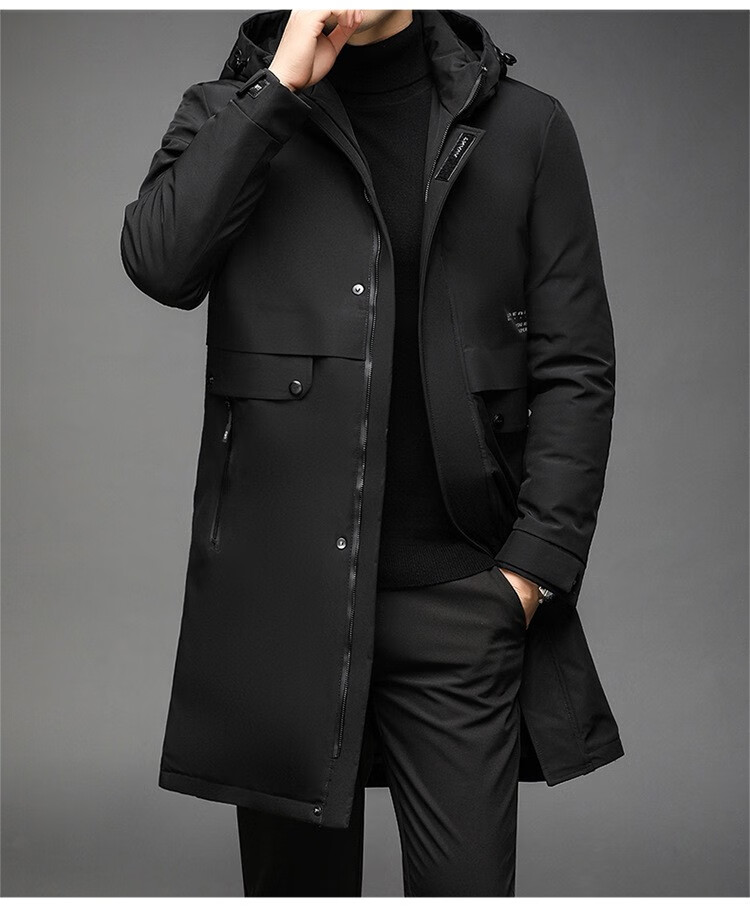 gellvann简万品牌男装棉服棉衣男长加厚休闲男士棉袄可脱卸帽保暖外套