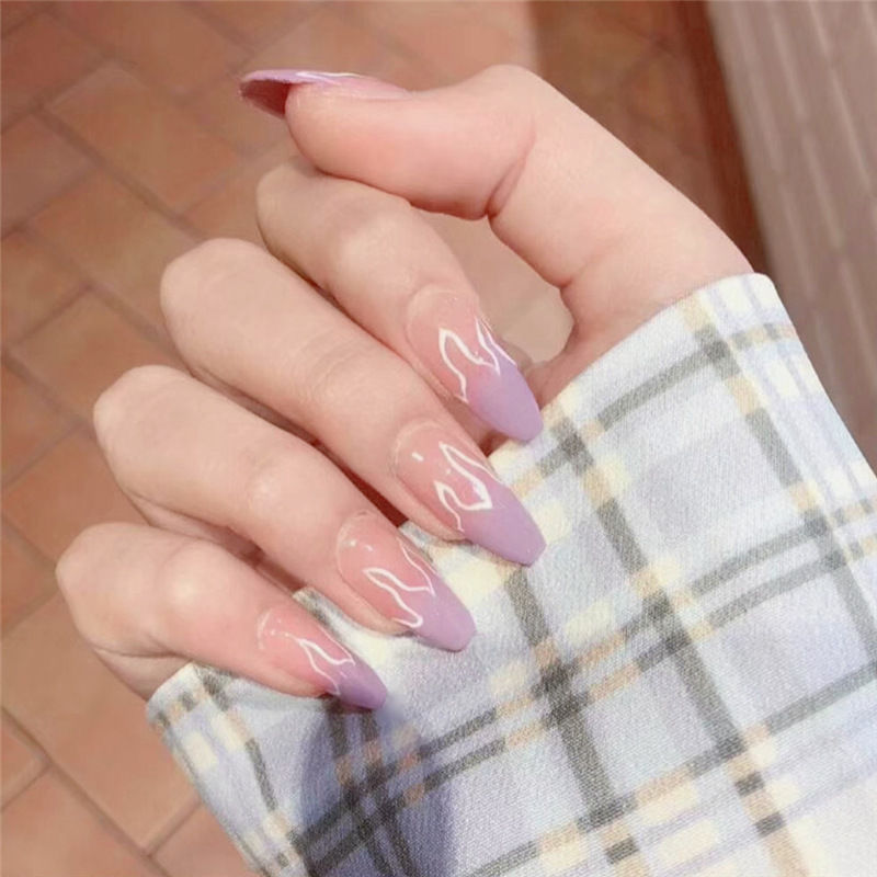 精选珍珠蝴蝶结爱心气质穿戴甲成品假指甲封层甲片小红书抖音流行同款