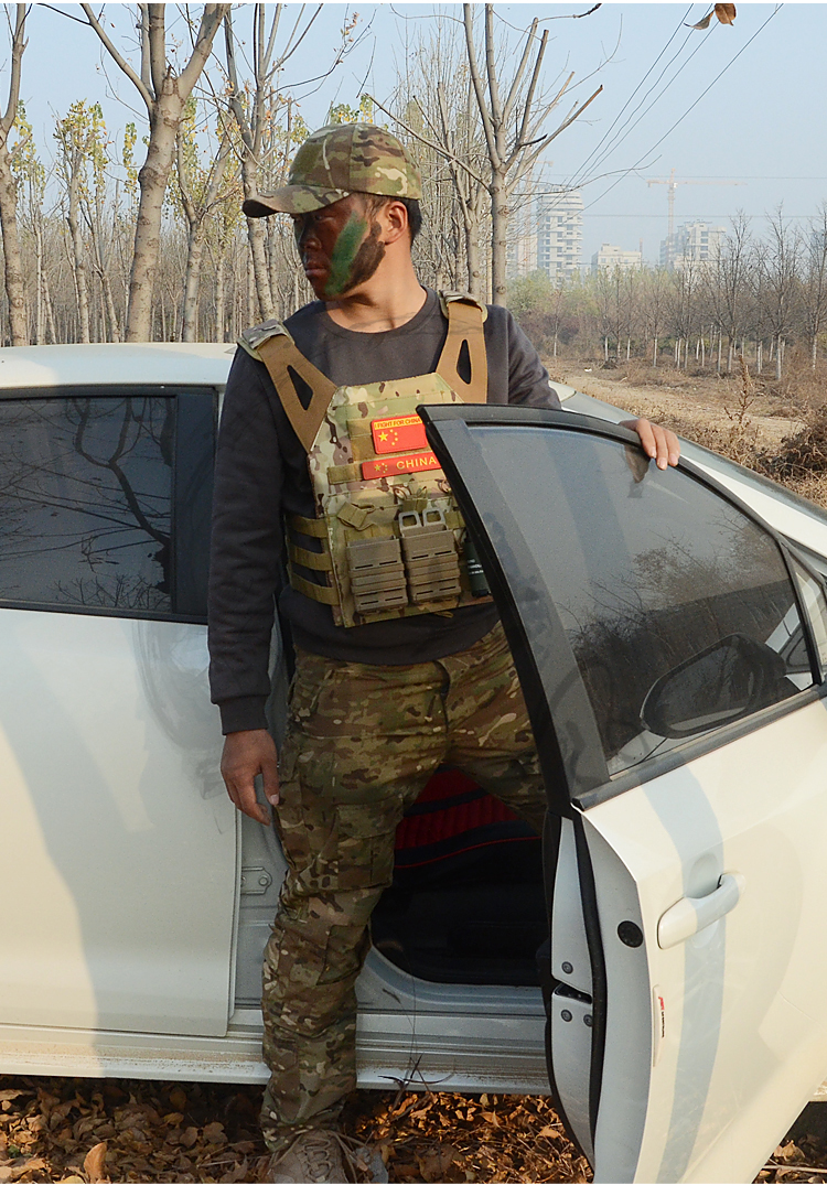 防刺服西北风jpc多功能战术背心特战防弹马甲防刺服钢板装备衣尼色tan