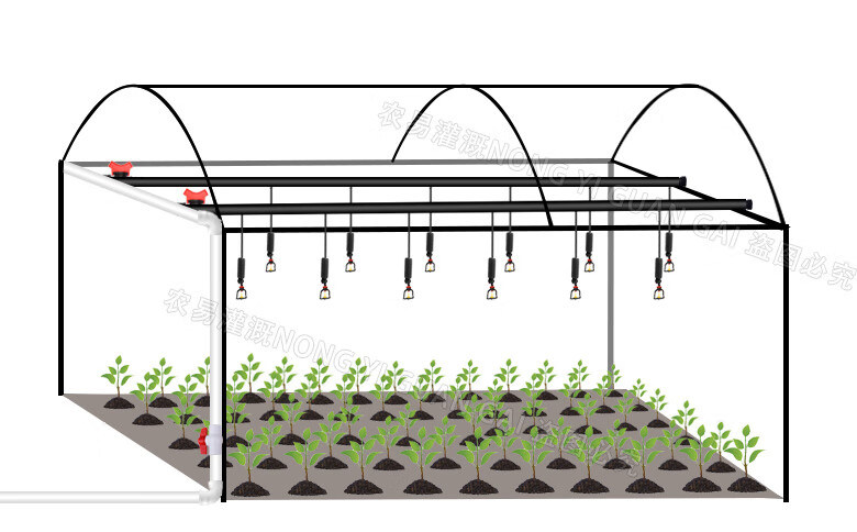 大棚自动喷水安装图图片