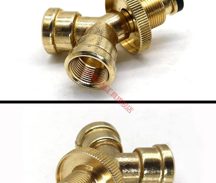 煤气瓶三通转接头液化气钢瓶一分两路接口煤减压阀转换头配件定制y