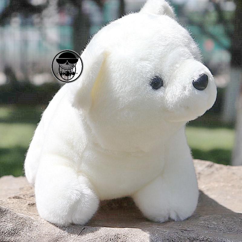 北极熊熊熊创意可爱北极熊毛绒玩具海洋馆白熊熊熊玩偶小号娃娃cs白色