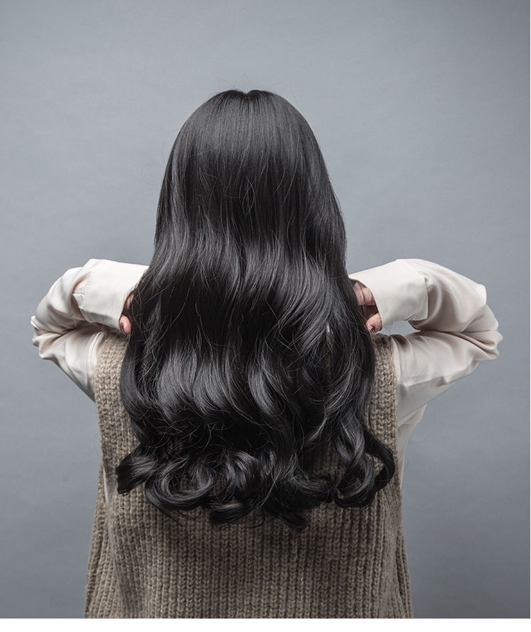 头顶假发女长发长直发卷发空气刘海遮盖白发全头套整顶假发片逼真40