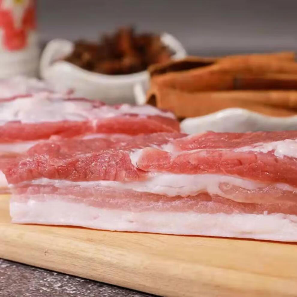 五花肉土猪带皮中方顺丰新鲜烤五花肉块整箱国产猪五花肉 五花肉5斤偏