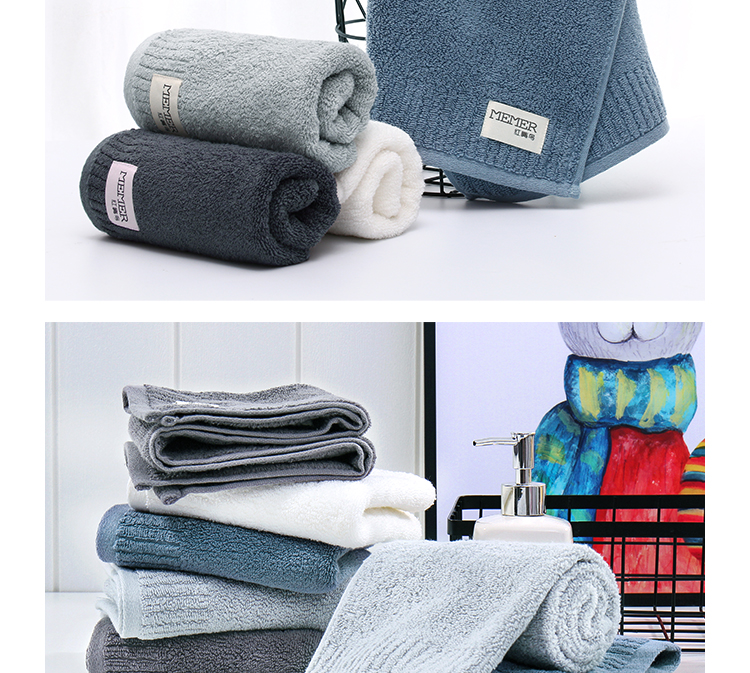 红嘴鸟毛巾红嘴鸟4条装成人洗脸巾加厚柔软情侣面巾家用洗澡大毛巾h