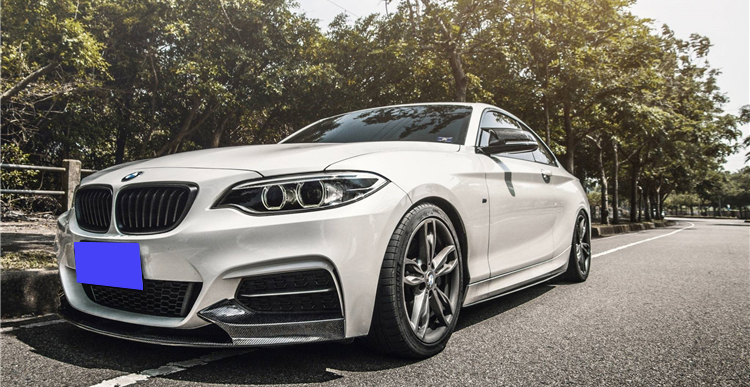 适用于f22f23宝马2系m235 220i改装碳纤维小包围前唇侧裙后唇尾翼 mp