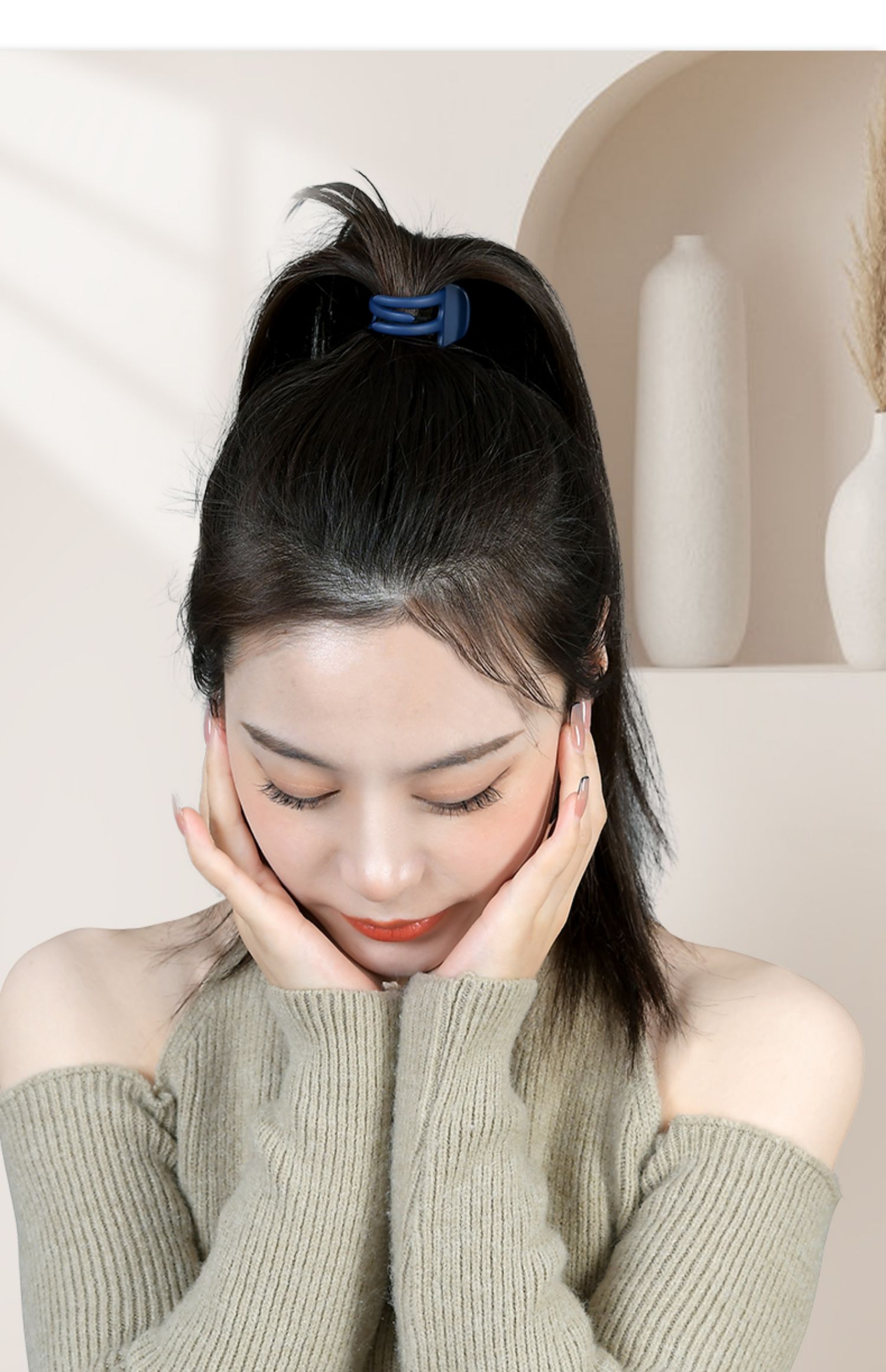 liwo扎高马尾抓夹固定神器鲨鱼夹小号仿下垂夹子头饰发夹女后脑勺爪夹