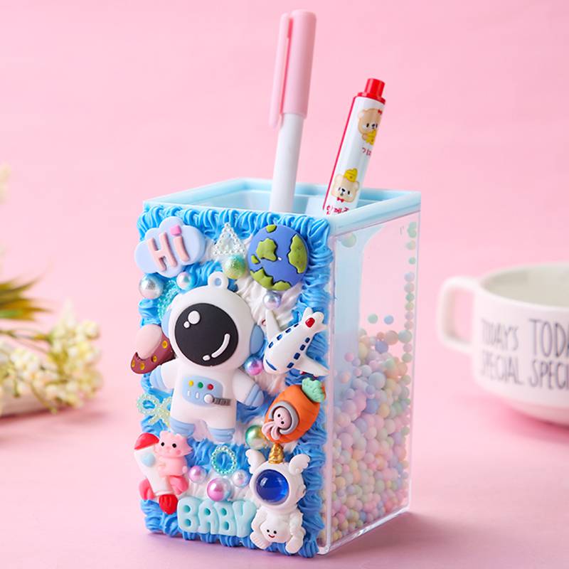 奶油胶笔筒手工diy奶油胶材料包铅笔学生自制卡通星黛露玩具收纳盒