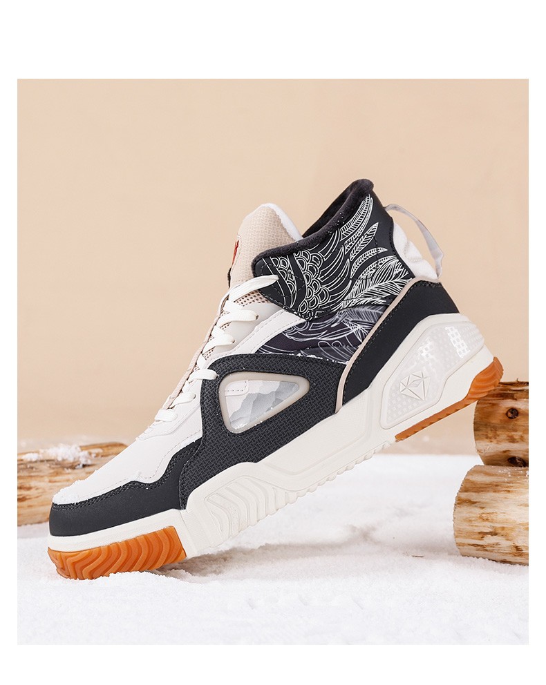 【商场同款】安踏男鞋烈焰二棉鞋2021冬季新款皮面加绒保暖板鞋休闲鞋