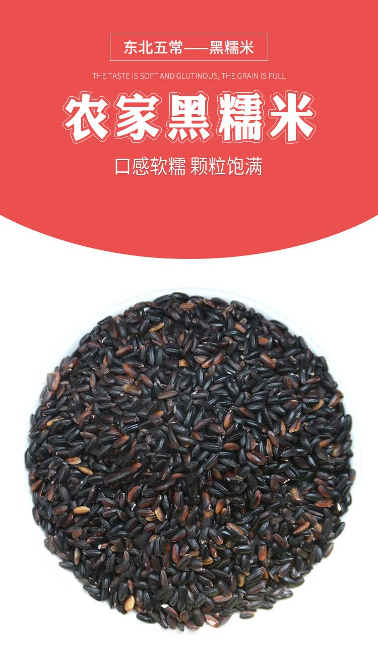 晨臻东北黑糯米杂粮饭团血糯米10斤农家自产新鲜米紫糯米杂粮酒酿散装