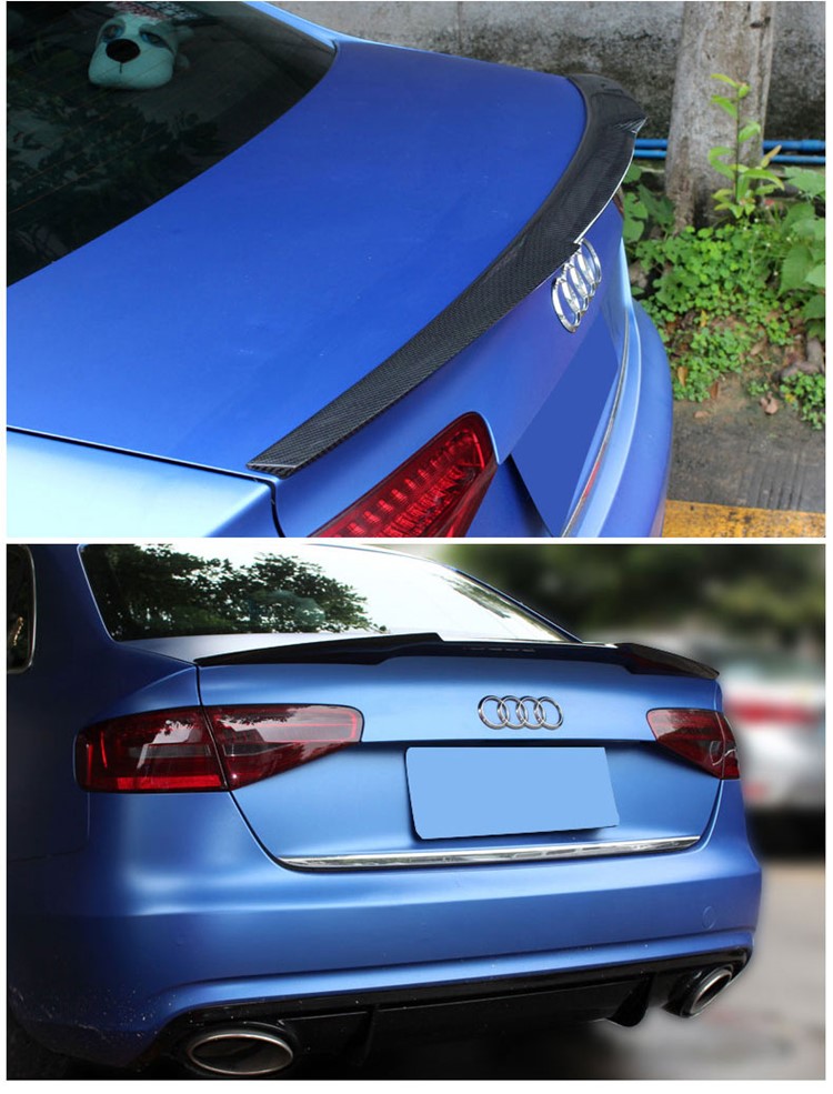 奥迪a4l汽车尾翼改装原厂运动m4刀锋s4后尾翼09-20款b8外观改装免打孔