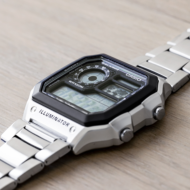 casio卡西欧 海外代购手表男 ae-1500wh-1a 新款圆盘多功能防水学生