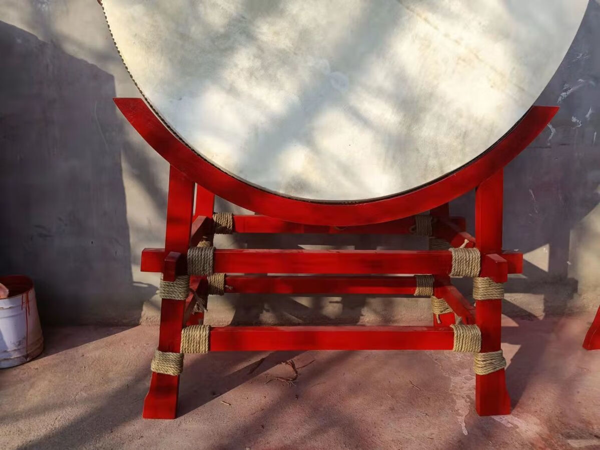 牛皮大鼓立式寺院鼓佛教大堂鼓战鼓寺庙鼓法鼓战鼓祠堂鼓道场中鼓18寸