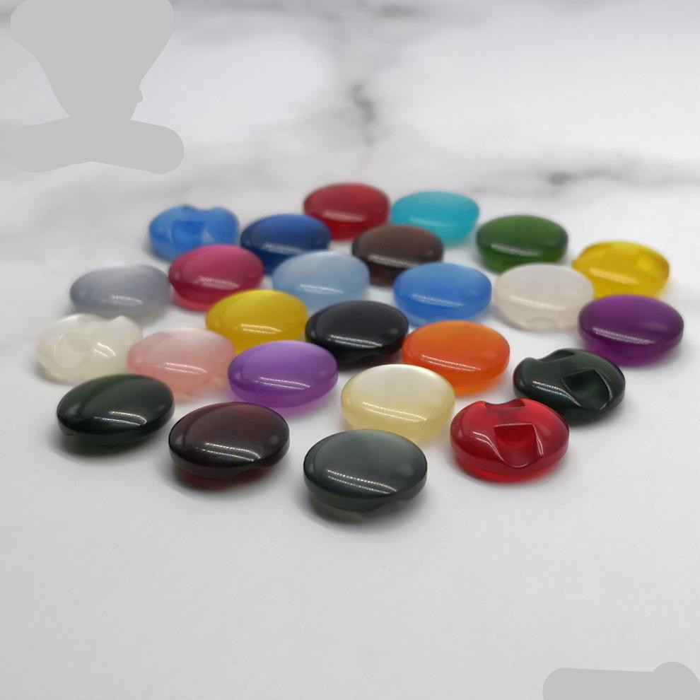 有机玻璃扣衣服彩色珠光暗眼扣防有机玻璃衬衫扣子圆形高脚纽扣 湖