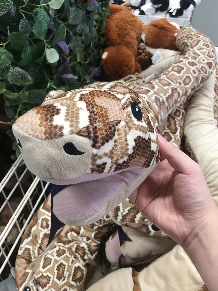 ikea宜家大蛇玩偶毛绒玩具蛇可爱公仔宝宝睡觉安抚抱枕仿真大蟒蛇大蛇