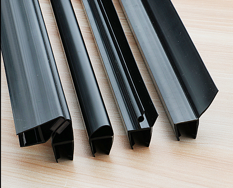 特厚淋浴房挡水条磁吸门缝隙挡风条浴室玻璃门密封条防撞黑色异形8和