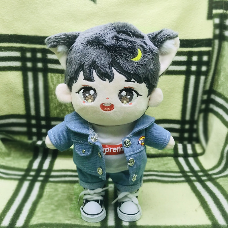 刘耀文时代少年团公仔马嘉祺玩偶毛绒周边 柴犬卫衣套装(不含娃) 20cm
