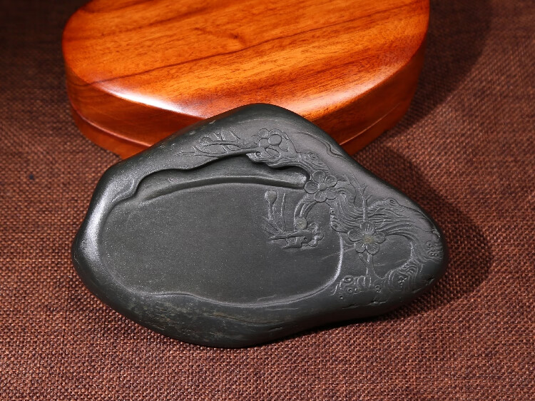 文子堂收藏实用摆件砚台父亲节礼物文房四宝纪念品精品歙砚芙蓉溪籽料