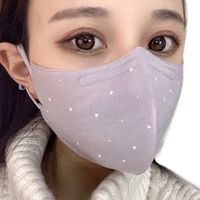口罩布可水洗三层棉口罩女冬防尘透气女神保暖防风防寒加厚全棉冬季小