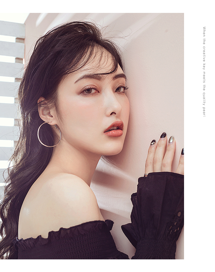 liwo超大夸张耳饰气质复古圆圈圈大耳环女圆环网红修饰脸型欧美大耳圈