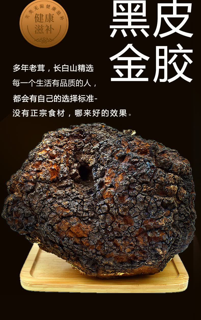 桦树茸黑金野生桦褐孔菌桦树泪白桦茸黑金半斤1斤官方直营桦树茸整块2