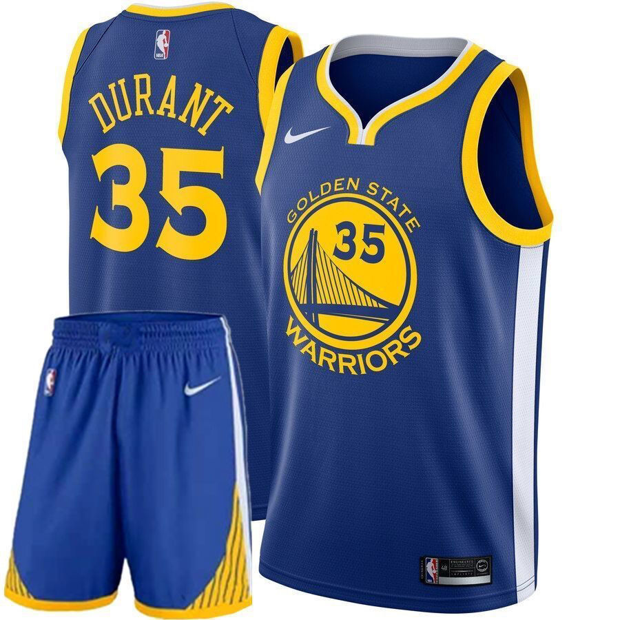 热压11号芯片款杜兰特比赛队服定制套装 勇士白色30号【套装】芯片 s