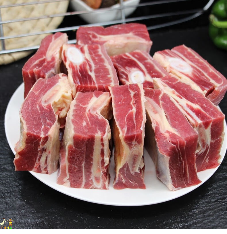顺丰现货清真多肉牛排块肉厚骨小肥瘦适中新鲜牛肋排块牛大排批发多肉